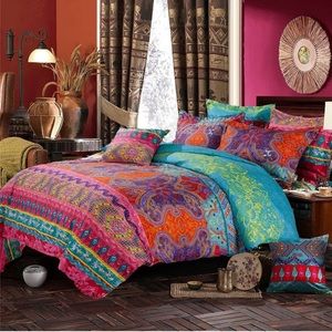 King size boho duvet cover